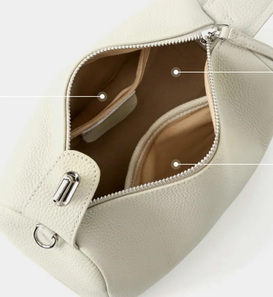 Genuine Leather Crescent Purses for Women Slouchy Crossbody Purse Soft Shoulder Bag Satchel Handbag with Adjustable Strap