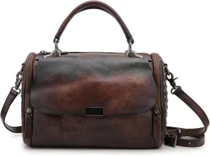 Genuine Leather Handbags Purses For Women Satchel Shoulder Bag Ladies Crossbody Tote Bags