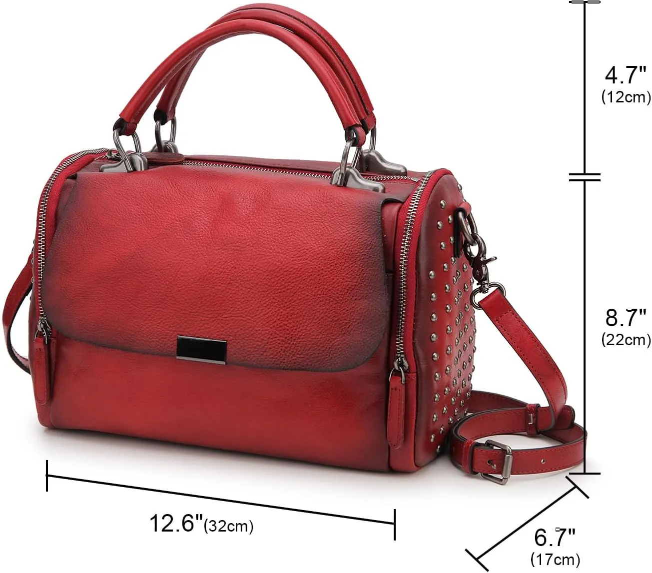 Genuine Leather Handbags Purses For Women Satchel Shoulder Bag Ladies Crossbody Tote Bags