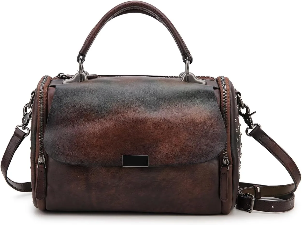 Genuine Leather Handbags Purses For Women Satchel Shoulder Bag Ladies Crossbody Tote Bags