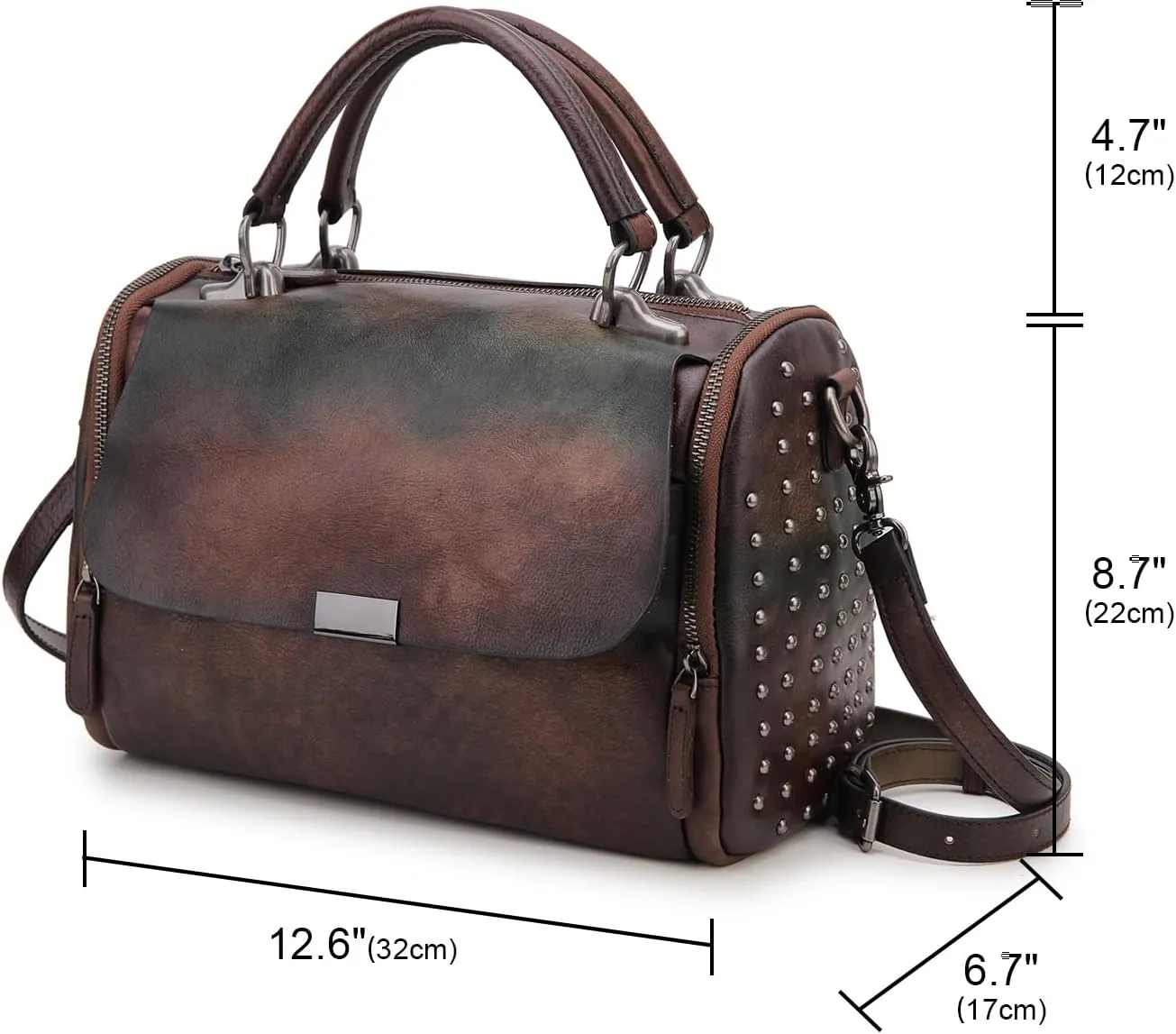 Genuine Leather Handbags Purses For Women Satchel Shoulder Bag Ladies Crossbody Tote Bags