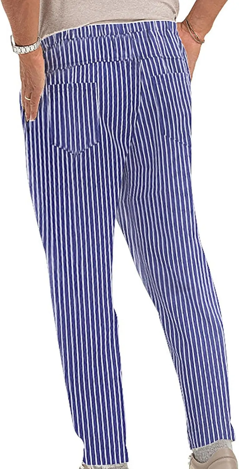 GIERIDUC Men's Athletic Running Joggers Mens Super Skinny Black Trousers Pants with The Long Strings Mens Long Running Pants