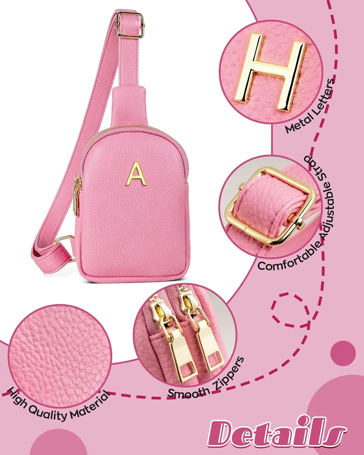 Gifts for 8 9 10 11 12 13 14 15 16 Year Old Girls, Initial Girls Crossbody Bag, Graduation Gifts for 5th 8th Grade, Birthday Gifts for Daughter Granddaughter, Tween Teen Girls Trendy Stuff