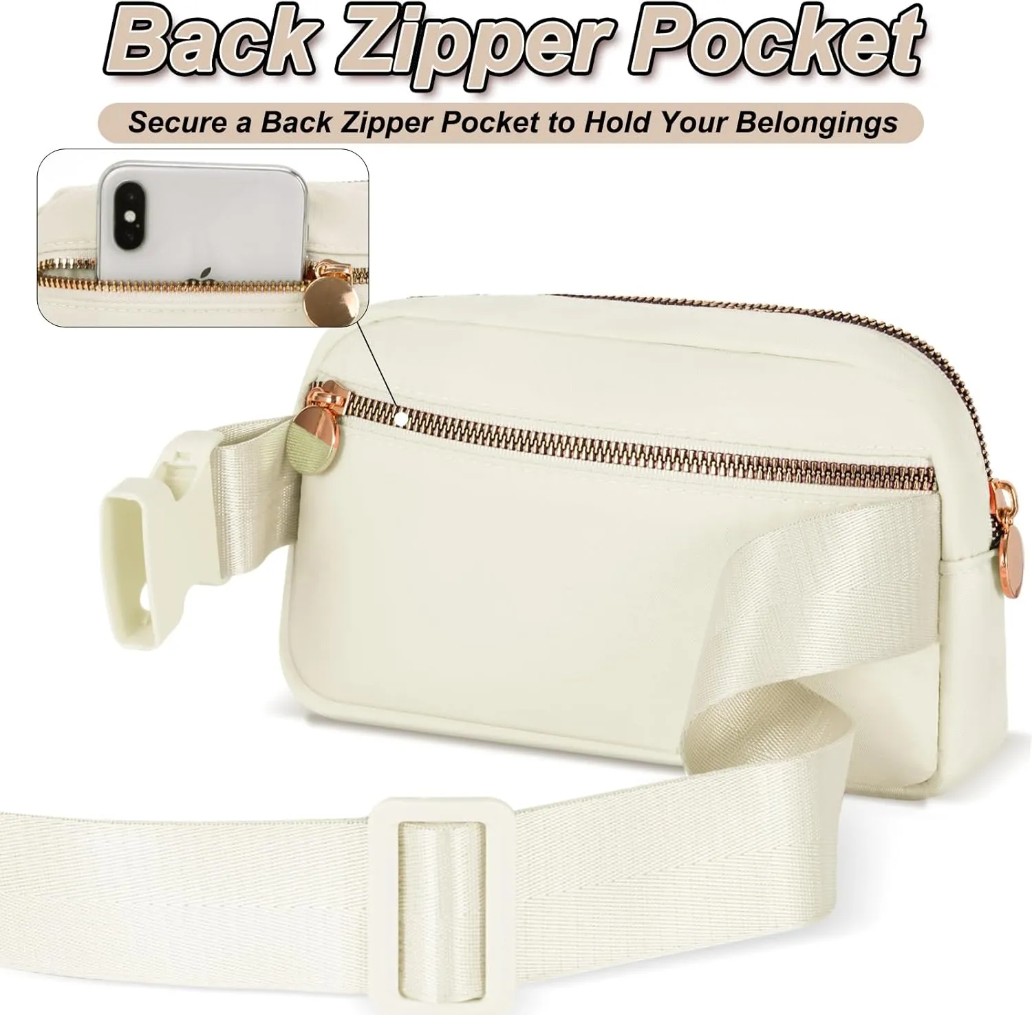 Gifts for Girls Teens Kids - Birthday Gifts for Daughter Sister Her,Teen Girl Essentials,Travel Essentials,Cute Teen Trendy Stuff Waist Packs Belt Bag Crossbody Bag | Cream,Initial S