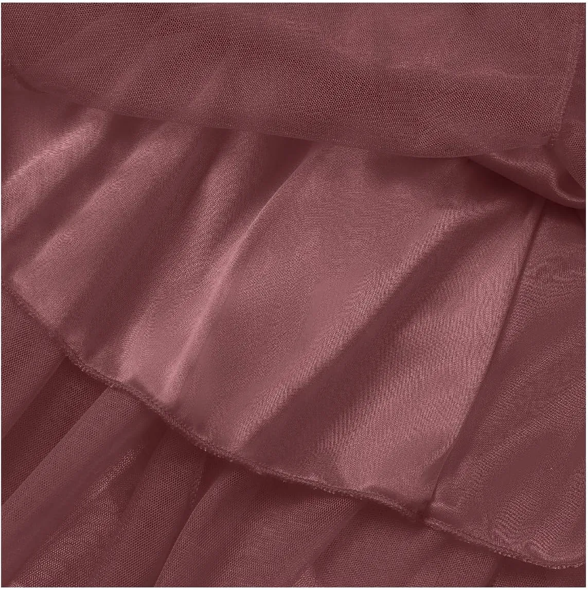 Girstunm Women's Elastic Waist Dancing Dress Princess Mesh Tulle Above Knee Skirts