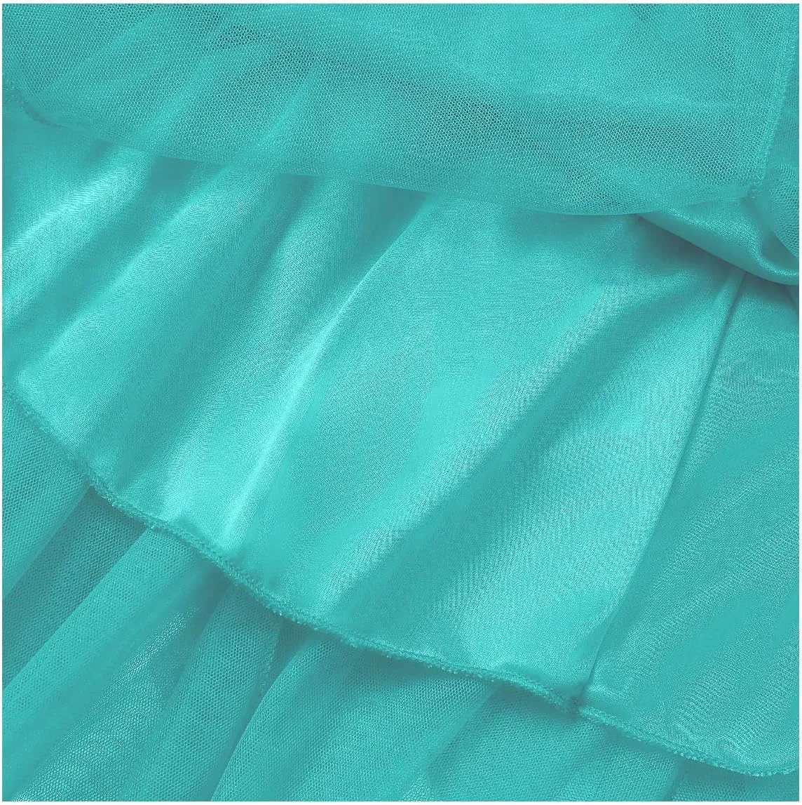 Girstunm Women's Elastic Waist Dancing Dress Princess Mesh Tulle Above Knee Skirts