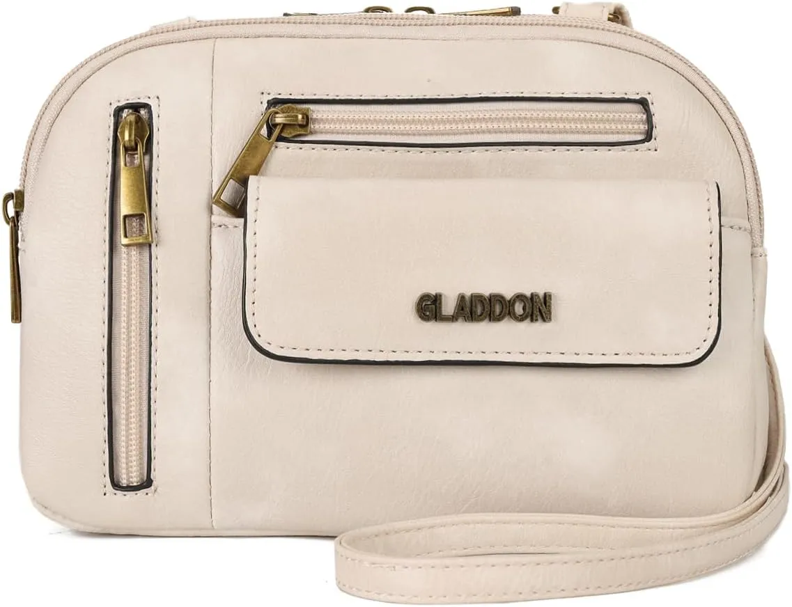 Gladdon Small Crossbody Bags for Women Multi Pocket Shoulder Purses Leather Lady Satchel Handbags Trendy