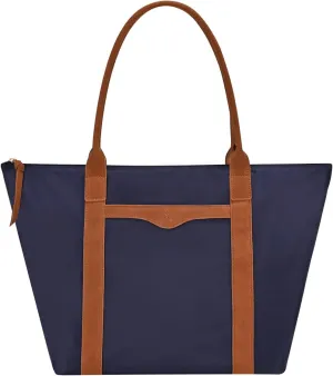 GM LIKKIE Nylon Tote Bags for Women, Shoulder Hobo Purse with genuine leather handle, Weekend Travel Handbag