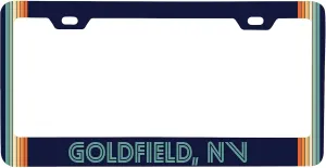 Goldfield Nevada Car Metal License Plate Frame Retro Design
