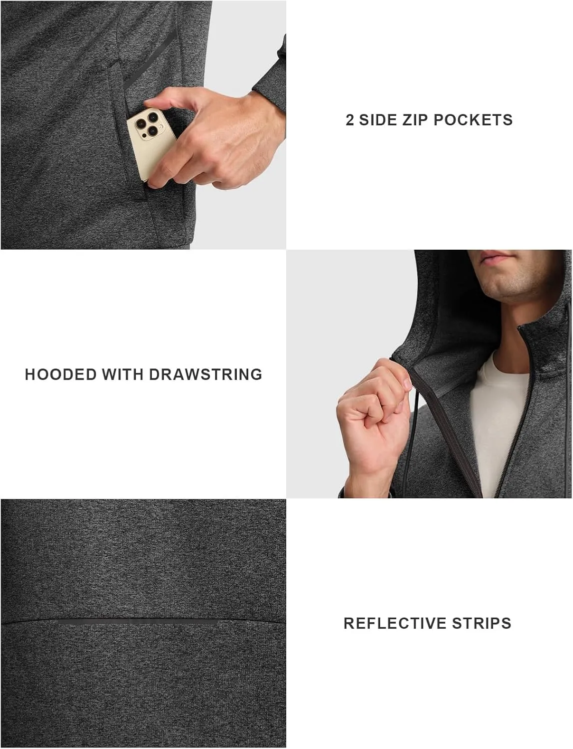 Gopune Men's Tracksuit 2 Pieces Set Hoodie Sweatsuits Full Zip Athletic Jogging Suits Long Sleeve Casual Sports Outfits