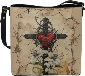 Gothic Style Bucket Bags Purses for Women with Adjustable Strap, PU Leather Tote Handbags Large Top Handle Satchel