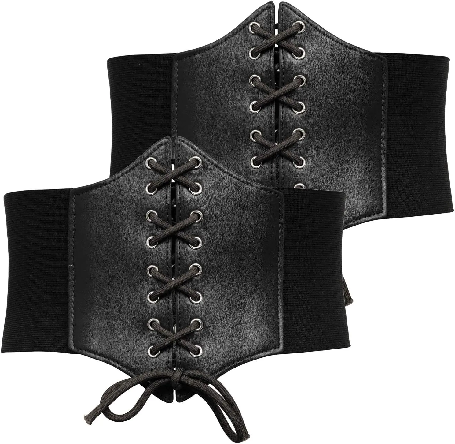 GRACE KARIN Lace-up Cinch Belt Tied Corset Elastic Waist Belt 2 Piece