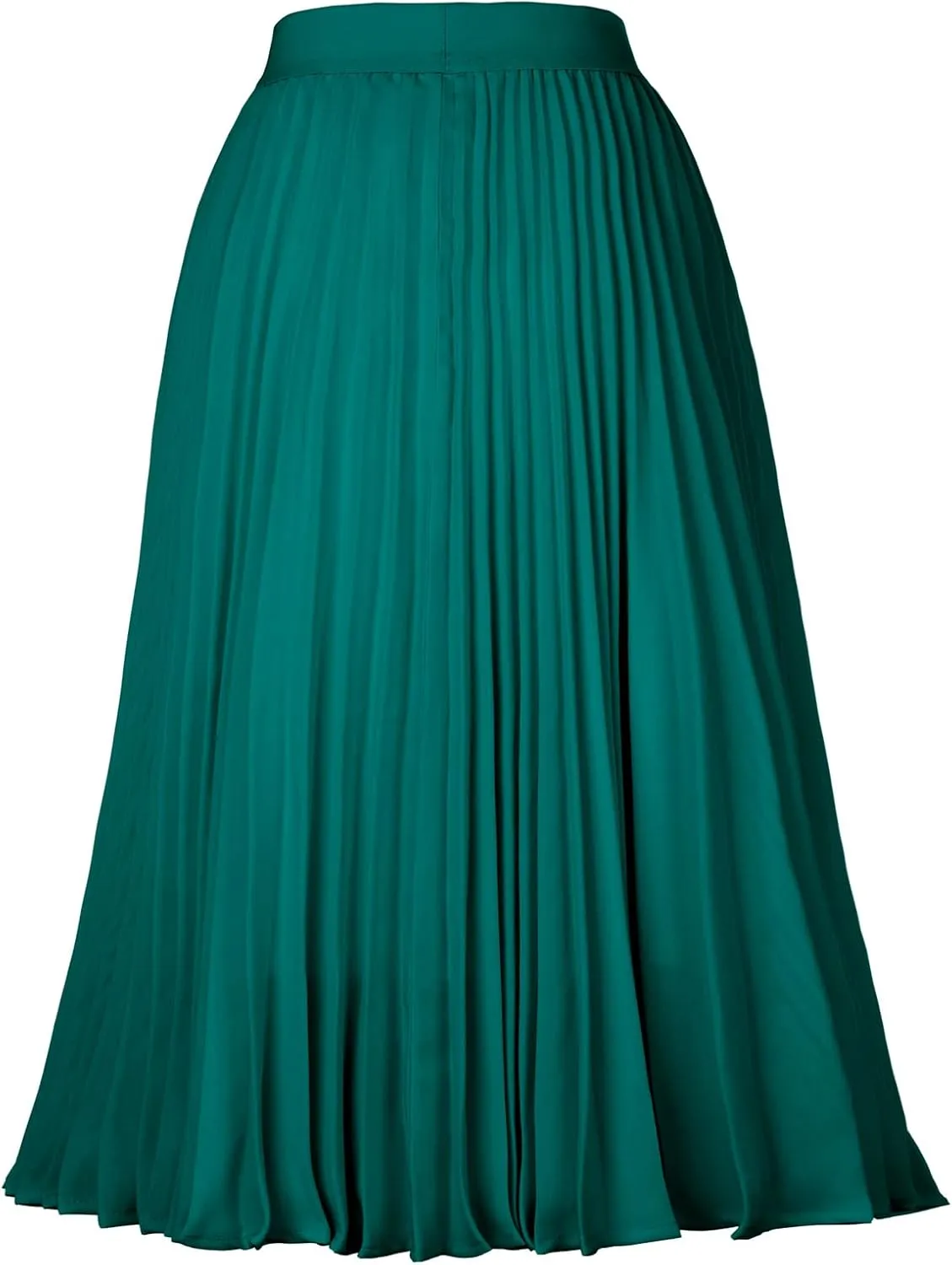 GRACE KARIN Women High Elastic Waist Pleated Chiffon Skirt Midi Swing A-line Skirts