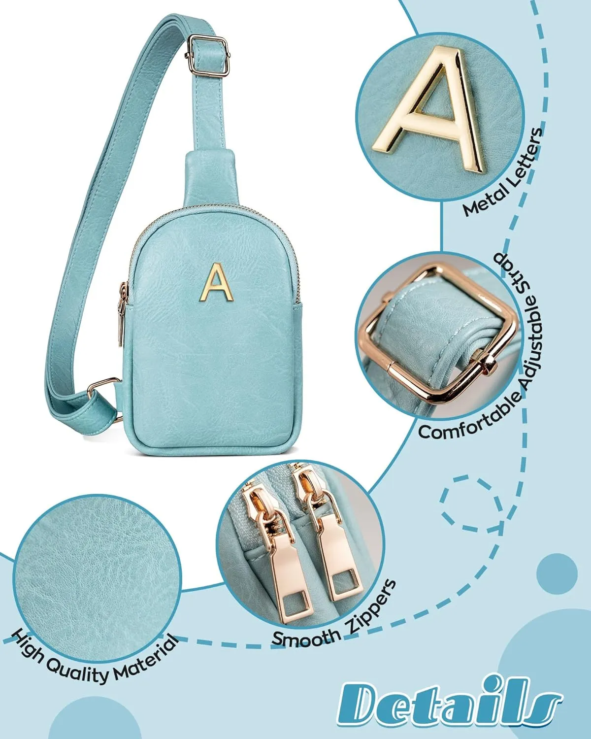 Graduation Gifts for Daughter Granddaughter, Personalized Crossbody Bags with Initial Letters, Teen Girl Gifts Trendy Stuff, Mini Lightweight Sling Purse, Gifts for Her, Gifts for Teen Girls