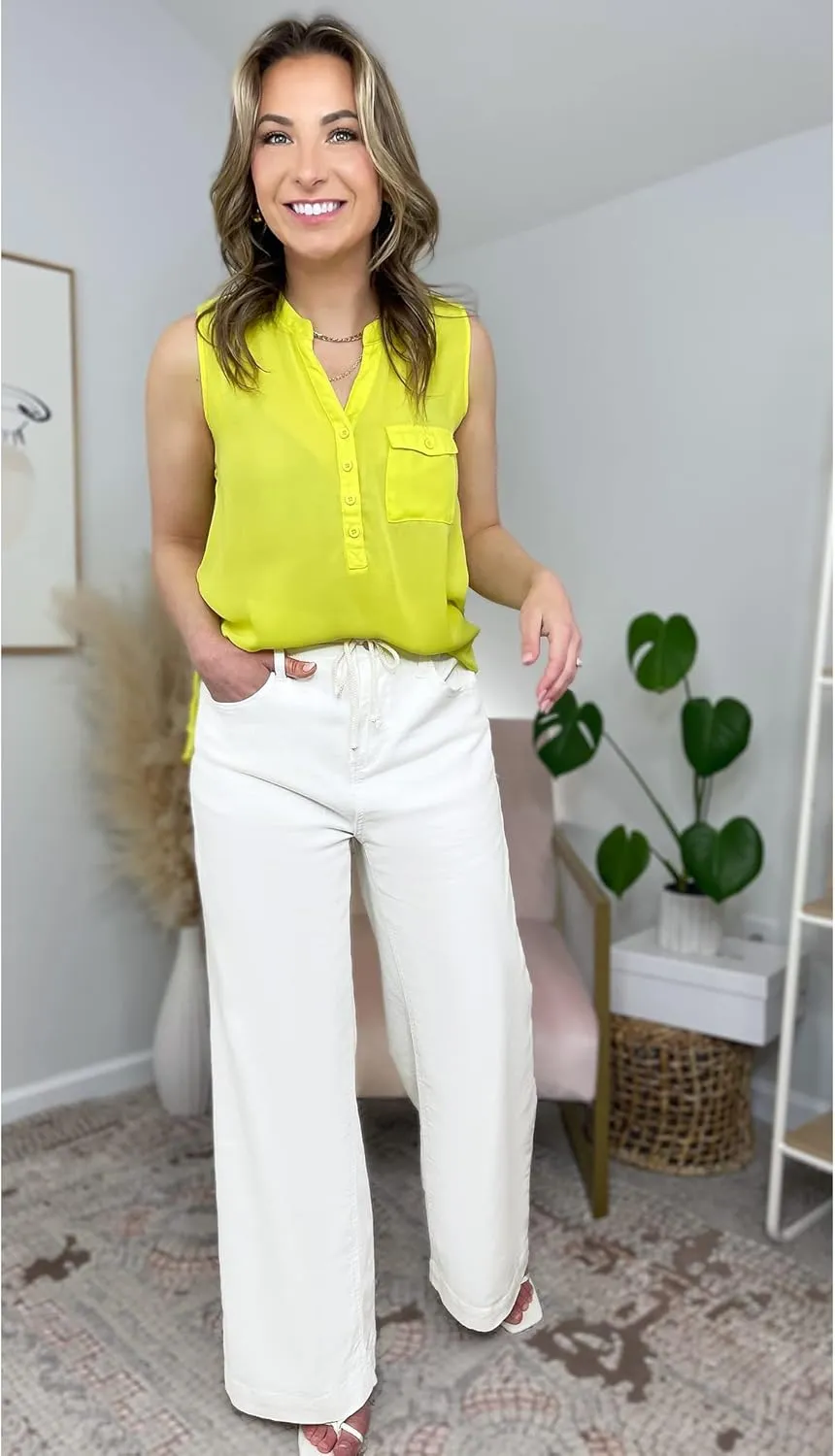 GRAPENT Wide Leg Jeans for Women Stretch High Wasited Elastic Waist Bell Bottom Baggy Y2K Pants