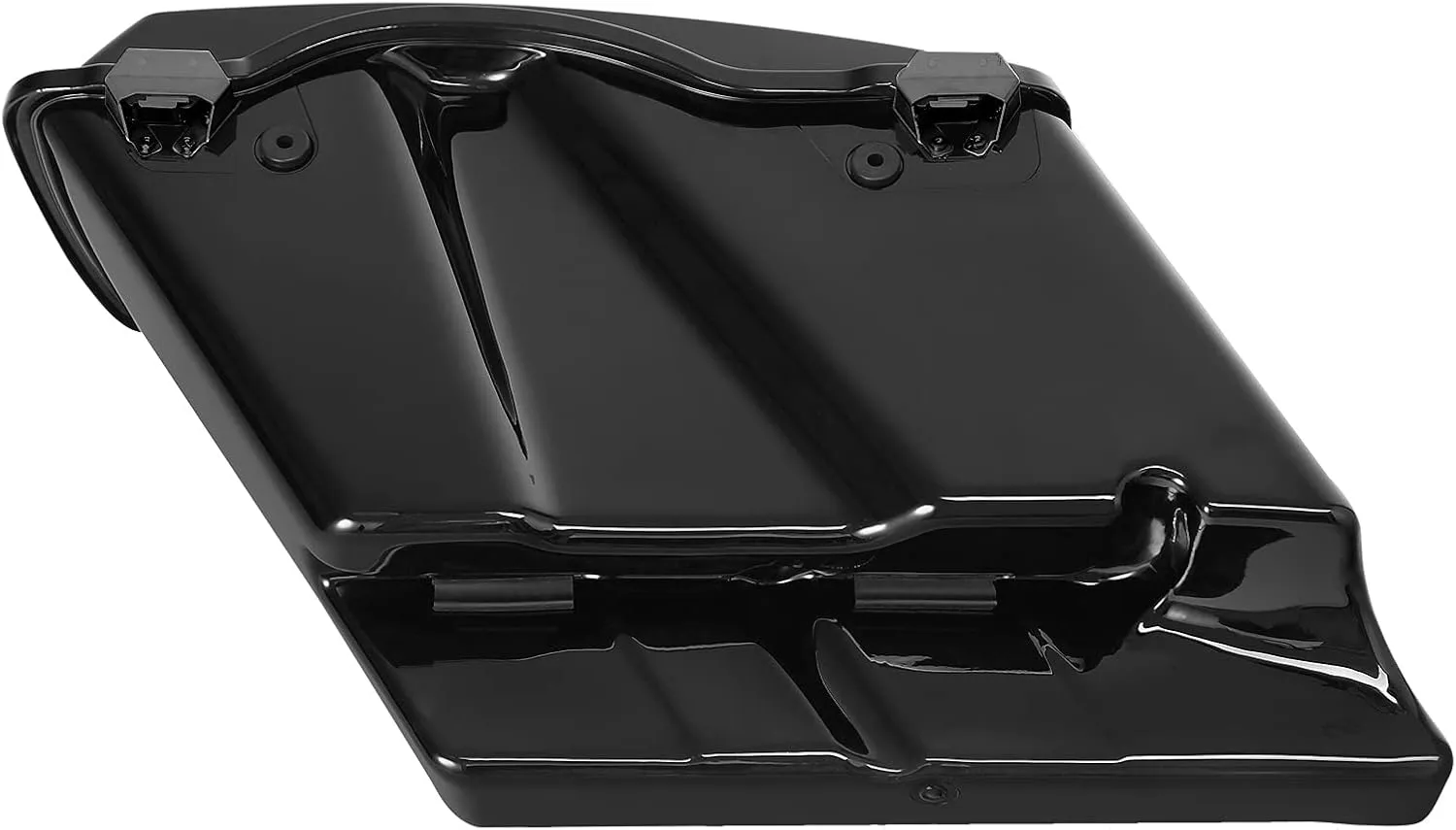 Green-L Vivid Black 5" Stretched Extended Hard Saddlebags with Black Latches Fit for Harley Road King Street Electra Glide Ultra Classic Limited 1993-2013 Touring Models