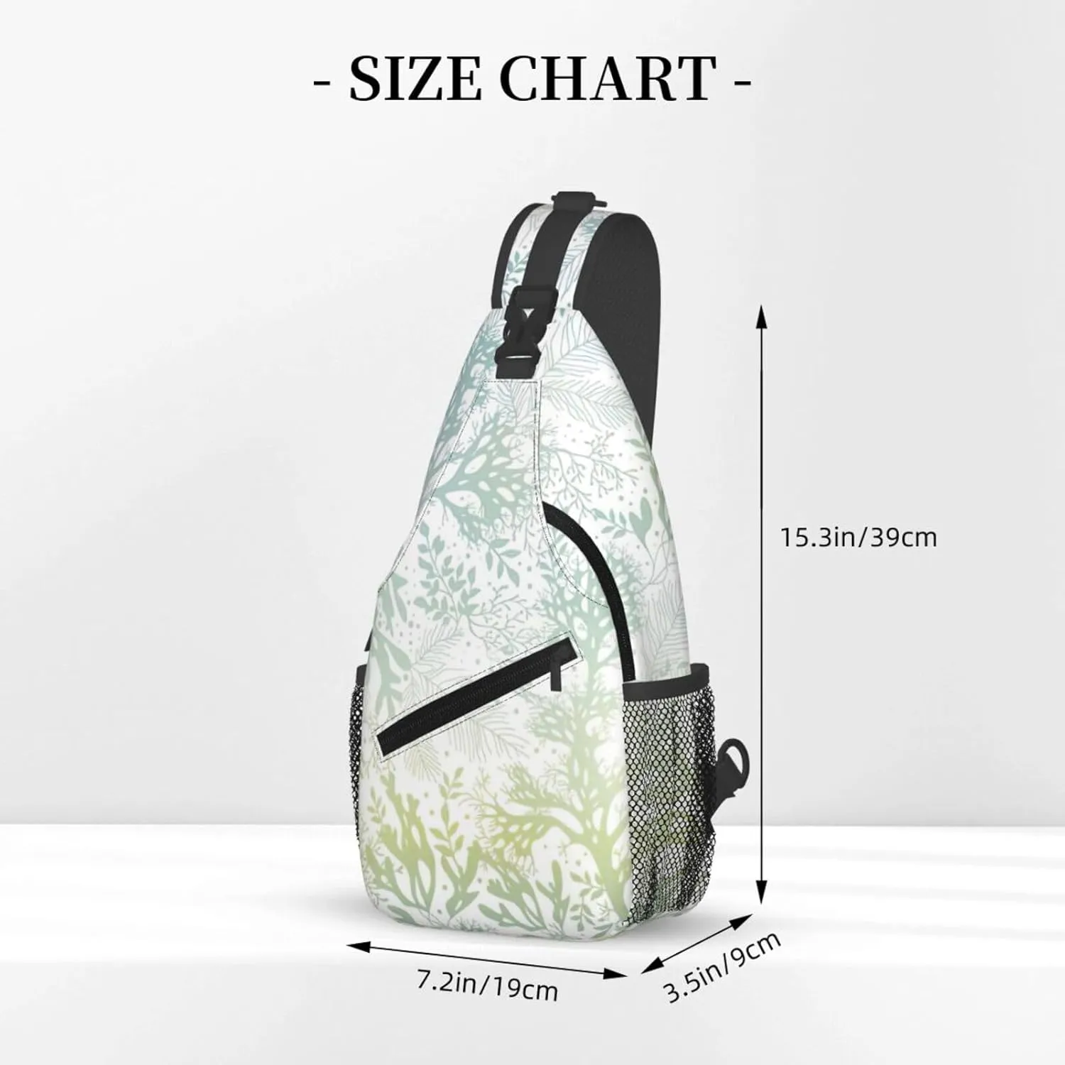Green Sea Blue Seaweed Crossbody Chest Bag Lightweight Sling Daypackstravel Hiking Cycling For Men Women