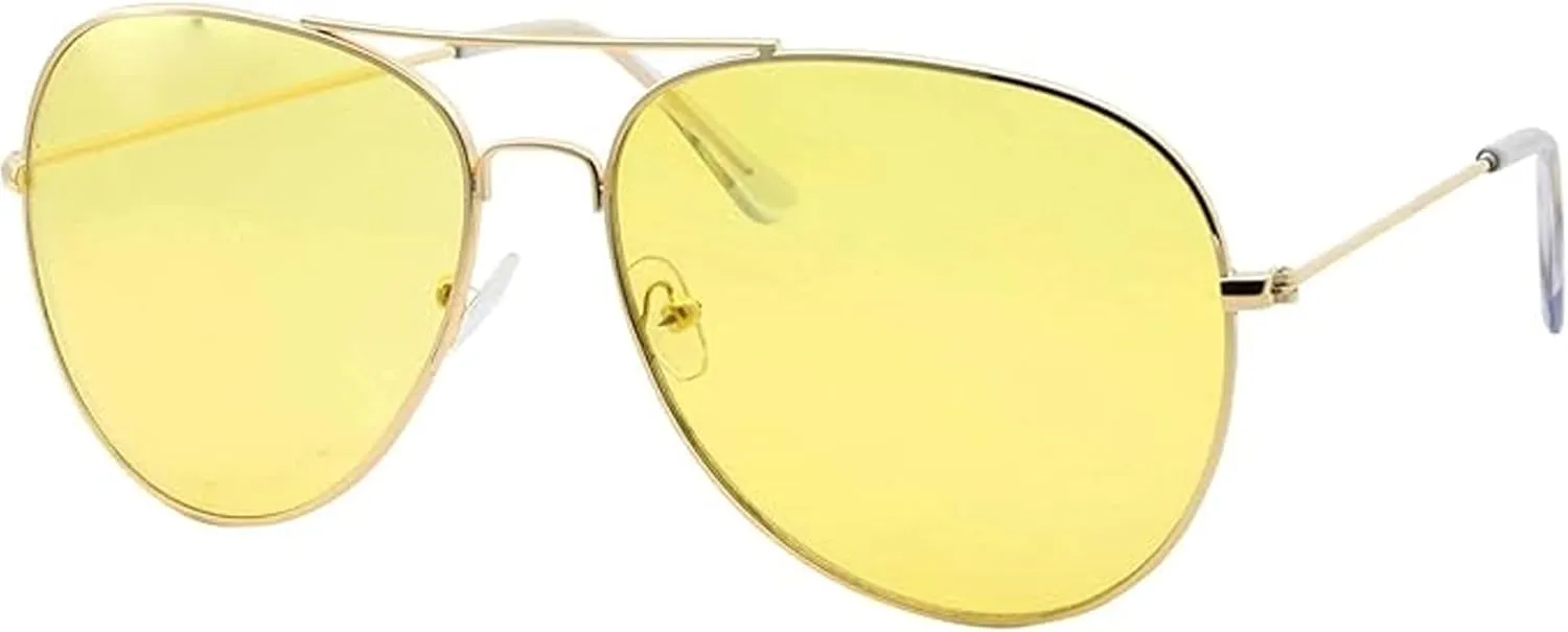 grinderPUNCH Unisex Aviator Sunglasses | Fashionable & Lightweight Frame Suits All Face Shapes | 100% UV Protection