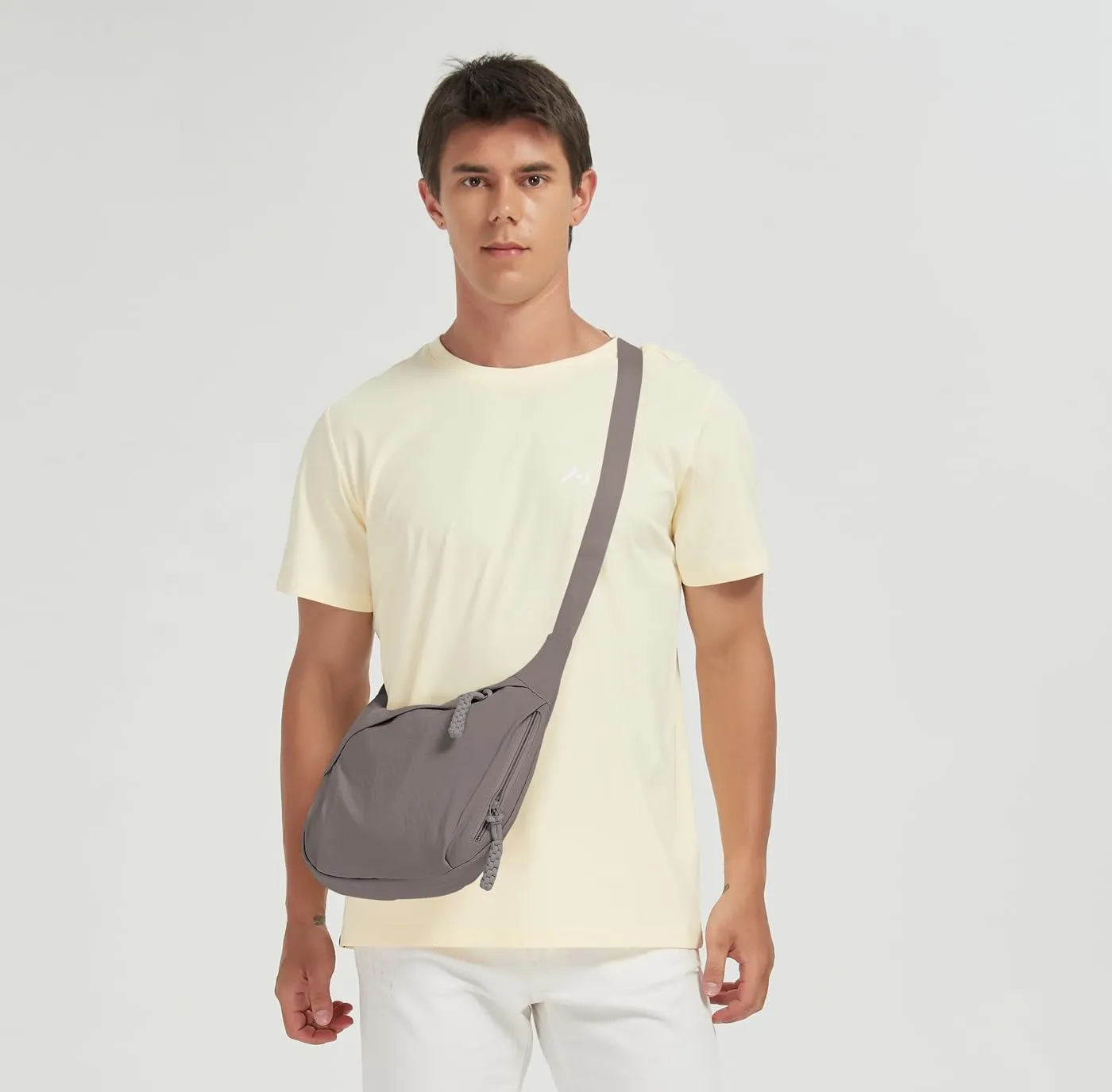 GRPKSSIB Nylon Crescent Bag Hobo Crossbody Bags Casual Sling Bag Slouchy Shoulder Bags Travel Messenger Bag for Women Men