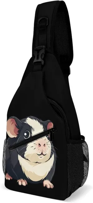Guinea Pigs Cute Printed Crossbody Bags Casual Sling Backpack with Adjustable Strap for Women Men