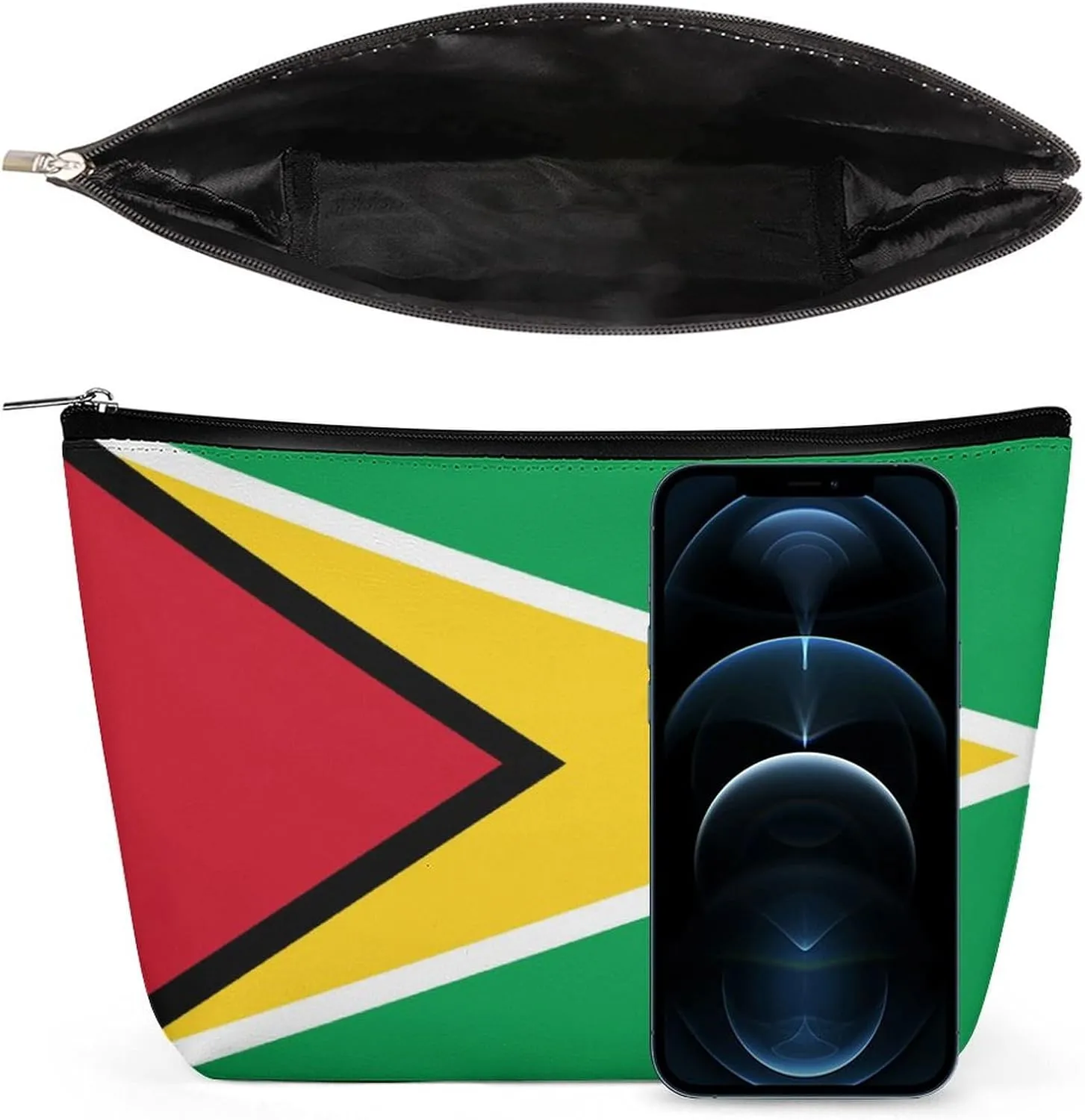 Guyana Flag Portable Makeup Organizer for Travel Cosmetic Bag for Purse