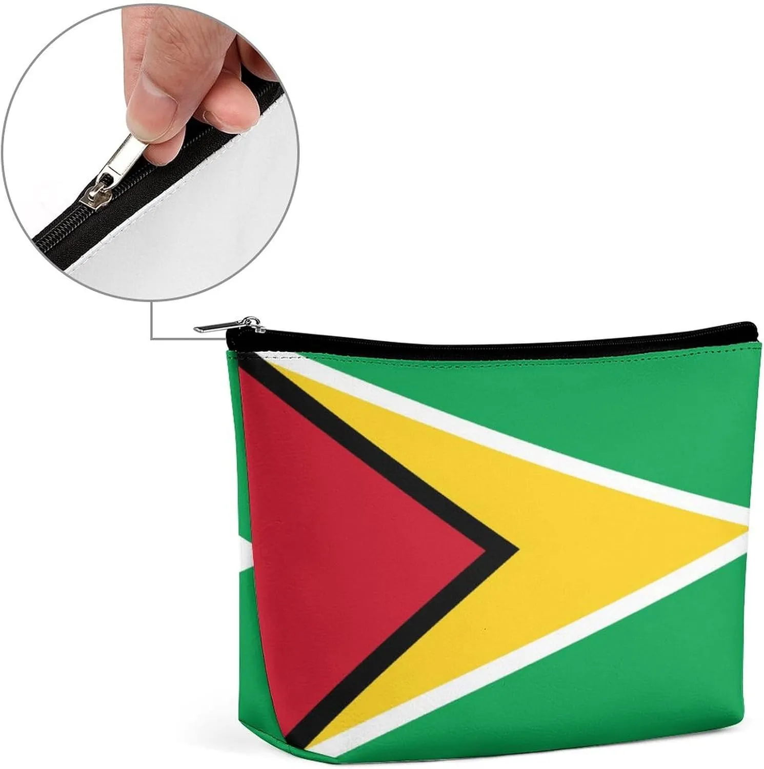 Guyana Flag Portable Makeup Organizer for Travel Cosmetic Bag for Purse