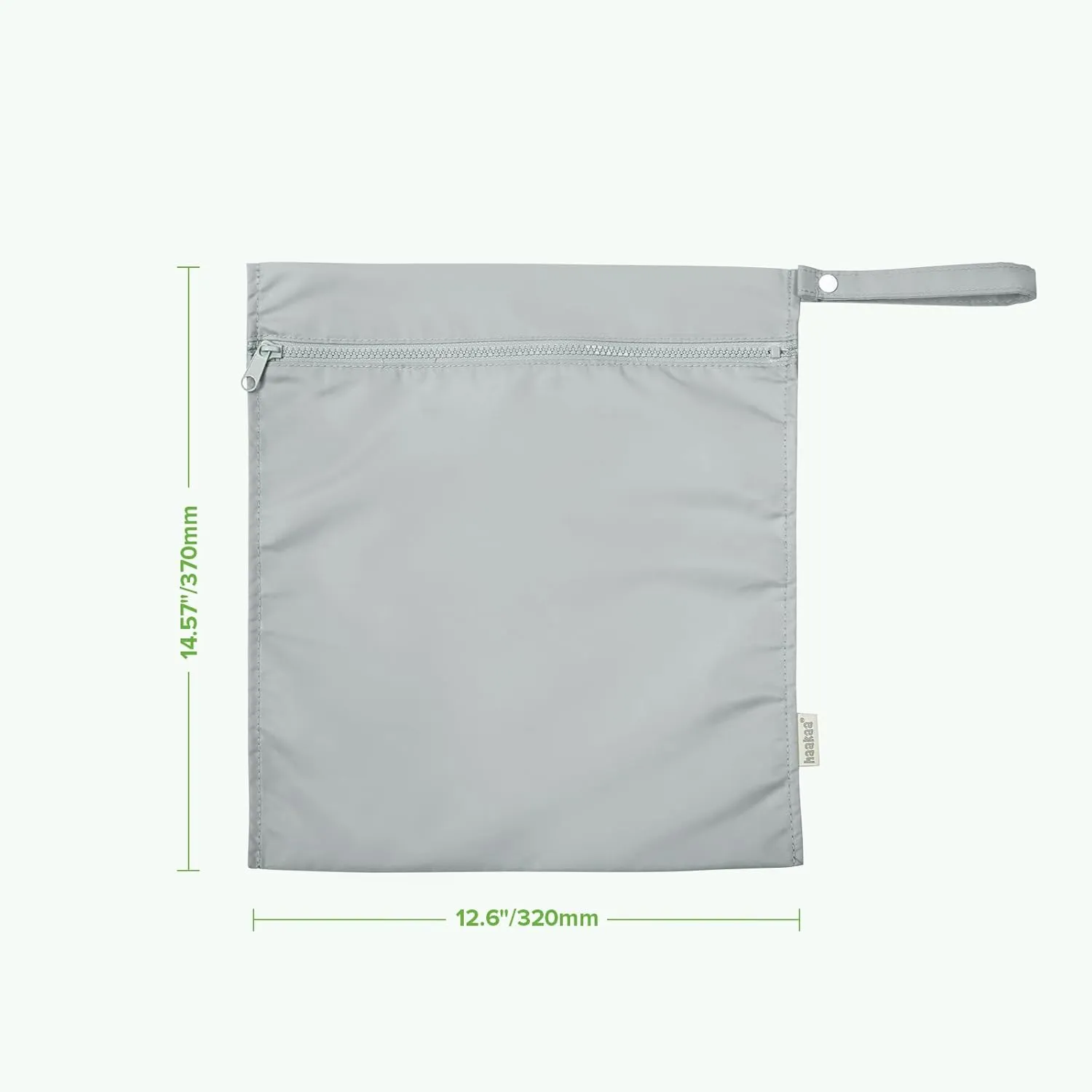 haakaa Waterproof Wet Bags for Baby, Wet Dry Bags for Diaper Bag, Travel, Swimsuit, Beach, Pool, Pump Parts, Stroller, Daycare,Yoga, Grey