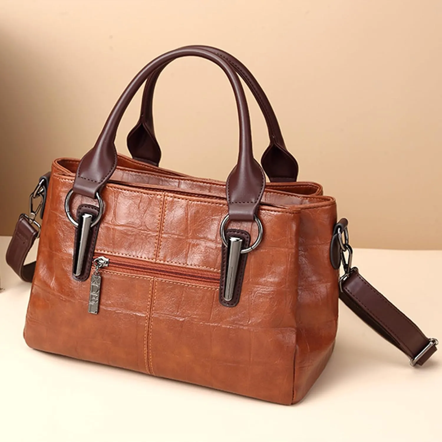 Handbags and Purses for women Vegan Leather Tote Bag for Women Satchel Shoulder Bags Travel Purse with Compartments