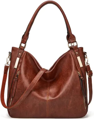 Handbags for Women Shoulder Tote Zipper Purse PU Leather Top-handle Satchel Bags With Tassle
