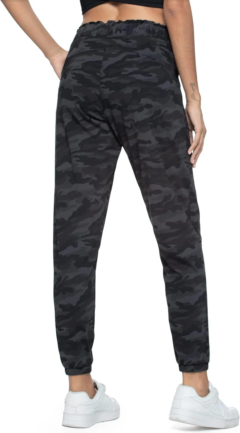 Haowind Joggers for Women with Pockets Elastic Waist Workout Sport Gym Pants Comfy Lounge Yoga Running Pants