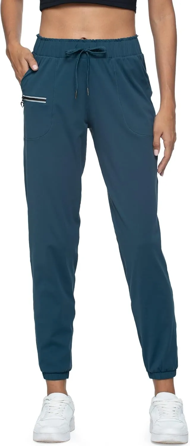 Haowind Joggers for Women with Pockets Elastic Waist Workout Sport Gym Pants Comfy Lounge Yoga Running Pants