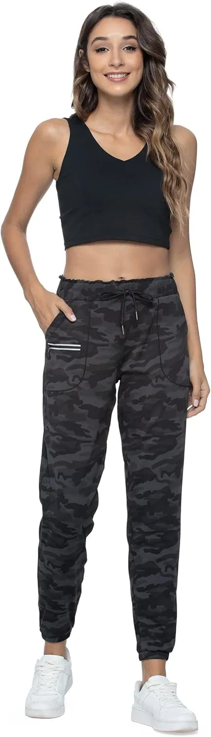 Haowind Joggers for Women with Pockets Elastic Waist Workout Sport Gym Pants Comfy Lounge Yoga Running Pants