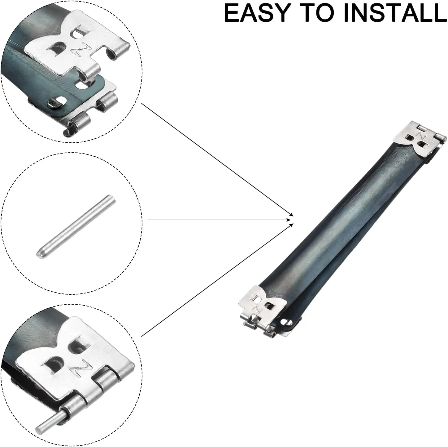 HARFINGTON Metal Internal Flex Frame - 20Pcs 100mm/3.9" Handbag Hinges Spring Clips for Coin Bag Sewing Purse Making DIY