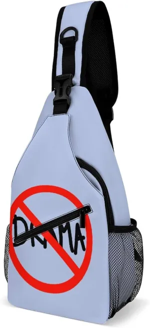 Have Funny No Drama Fashion Sling Bag Shoulder Chest Crossbody Bags Backpack Travel Hiking