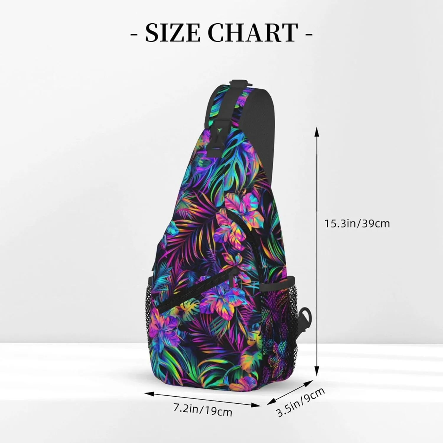 Hawaii Summer Tropical Sling Backpack Crossbody Bag, Chest Bag Daypack for Outdoors Hiking Traveling