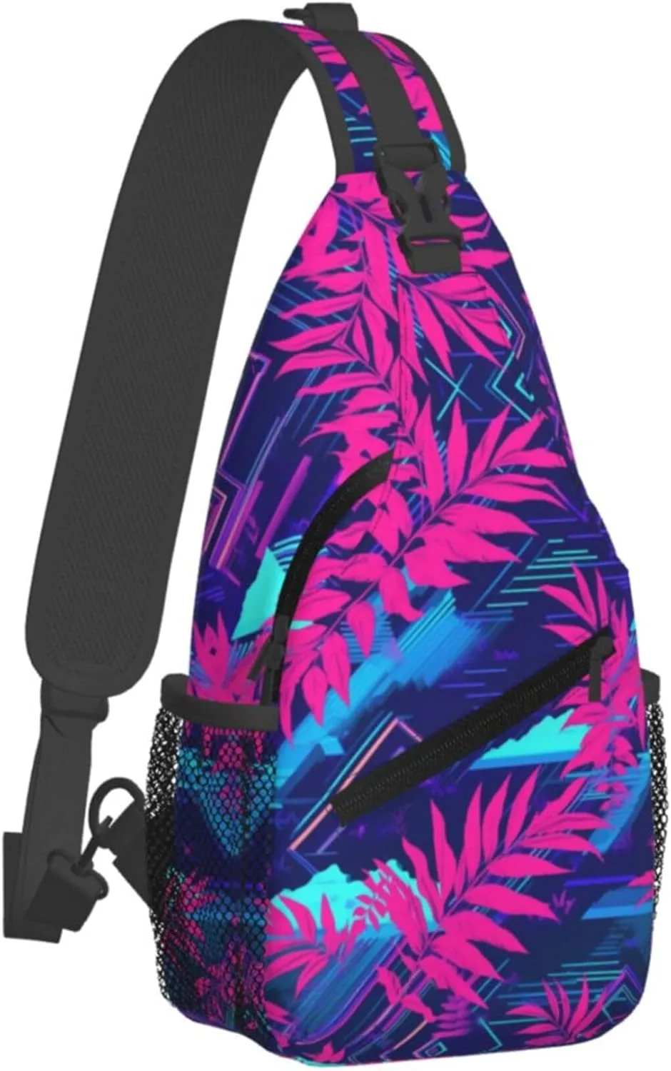 Hawaii Summer Tropical Sling Backpack Crossbody Bag, Chest Bag Daypack for Outdoors Hiking Traveling