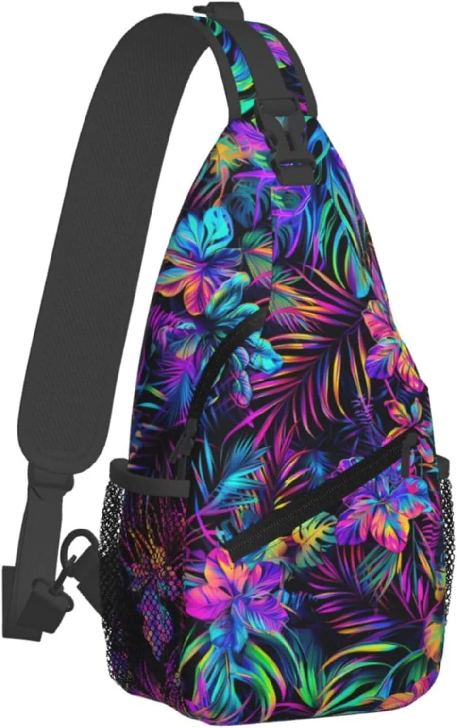 Hawaii Summer Tropical Sling Backpack Crossbody Bag, Chest Bag Daypack for Outdoors Hiking Traveling