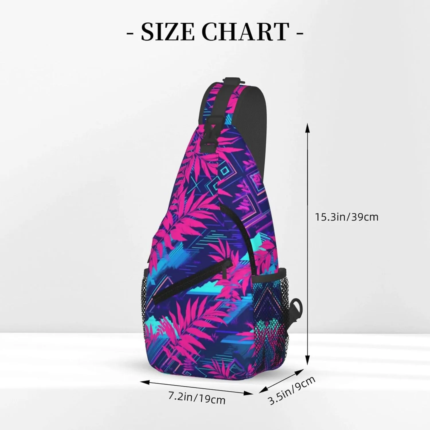 Hawaii Summer Tropical Sling Backpack Crossbody Bag, Chest Bag Daypack for Outdoors Hiking Traveling