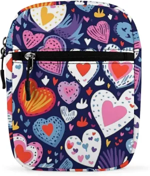 Heart Crush Flower Crossbody Bag Sling Bag Fanny Pack Cross Body Fashion Waist Packs Belt Bag with Adjustable Strap