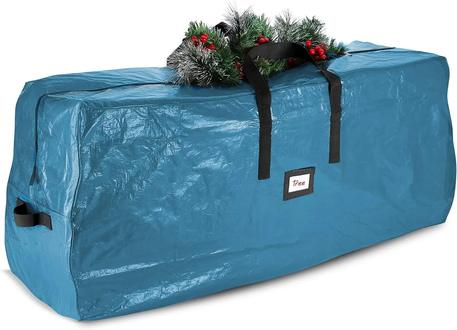 Hearth & Harbor Christmas Tree Storage Bag – Waterproof Christmas Tree Storage Box – Waterproof Christmas Tree Bag With Reinforced Handles & Dual Zipper – PE Plastic – 9 ft. – Pack of 1