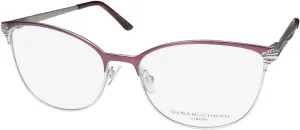 Heather Cat Eye Shiny Metal Classic Looks American Designer Eyeglass Frame/Glasses/Eyewear