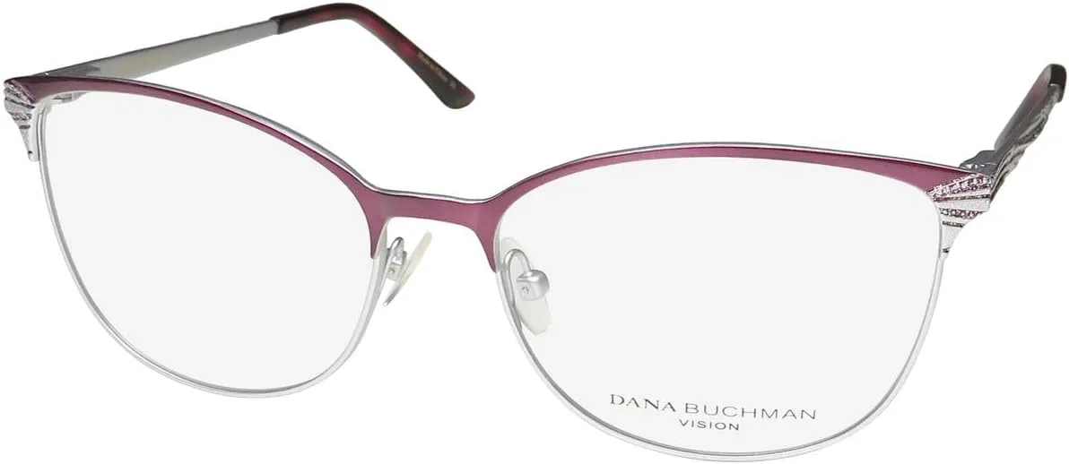 Heather Cat Eye Shiny Metal Classic Looks American Designer Eyeglass Frame/Glasses/Eyewear