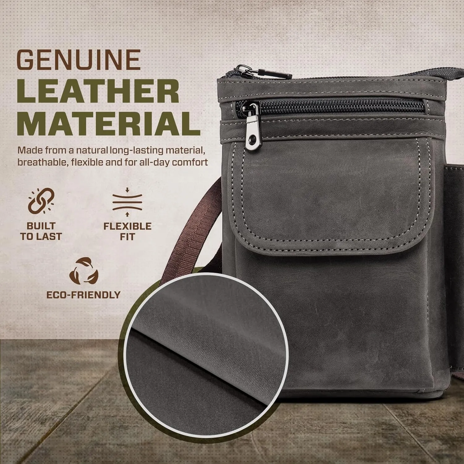 Hengwin Genuine Leather Cell Phone Holster Fit for iPhone 16 15 14 13 Pro Max Samsung Galaxy Note 9 8 S25 S24 S23 Ultra Wallet Case with Belt Clip Passport Pouch Small Crossbody Purse Shoulder Bag