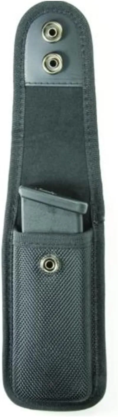 Hero's Pride Ballistic Closed Single/Double Magazine Case, Nylon Magazine Pouch for Duty Belt, Compatible with Most .380, 9mm & 40 Cal for Glock, S&W M&P, Sigma Pistols