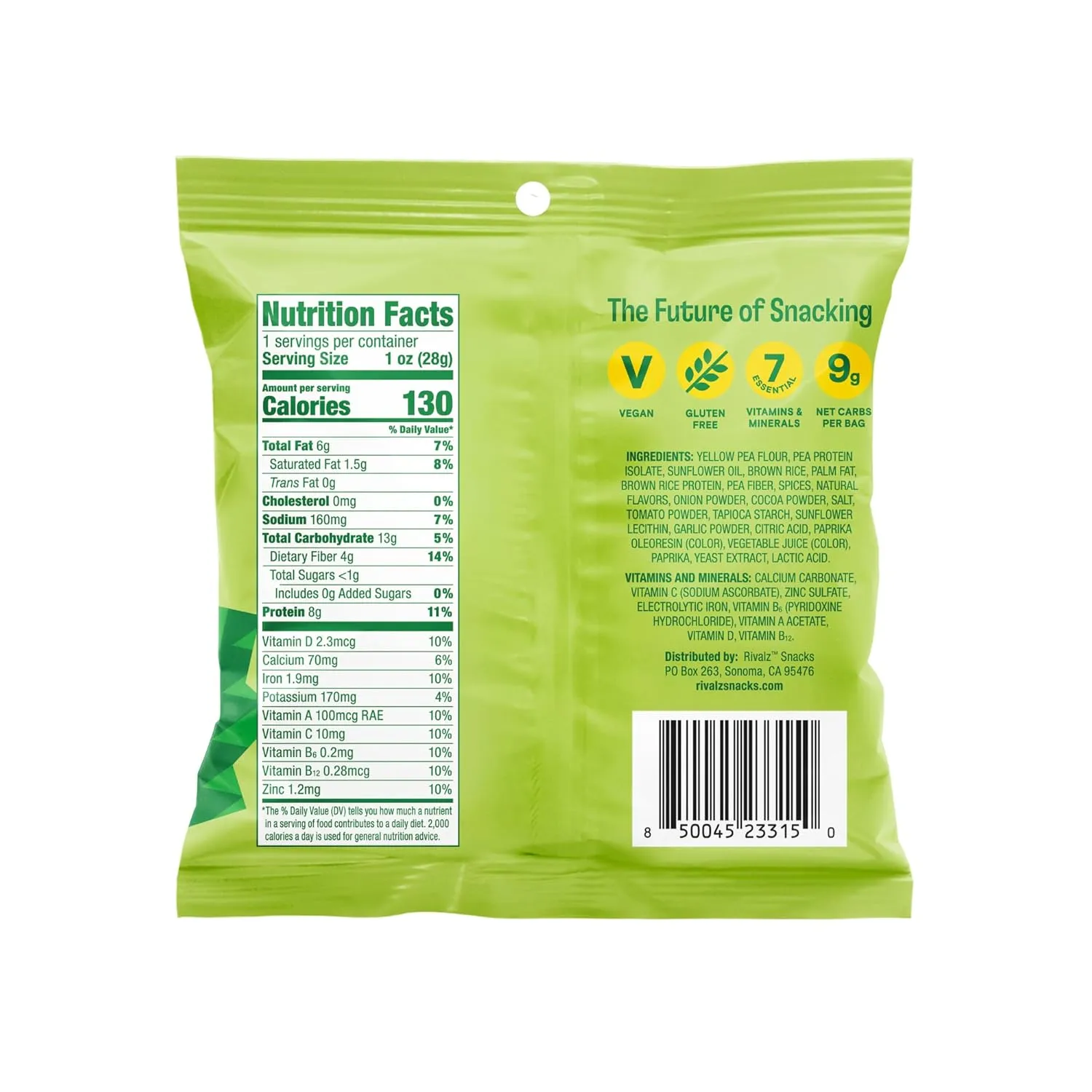 High Protein, High Fiber Stuffed Snacks - Gluten Free, Vegan, Non-GMO, Low Glycemic, Plant Based - Zero Added Sugar - Healthy Snacks for Adults and Kids - Rivalz Snacks - 15 Count - 1oz Bags (Variety Pack)