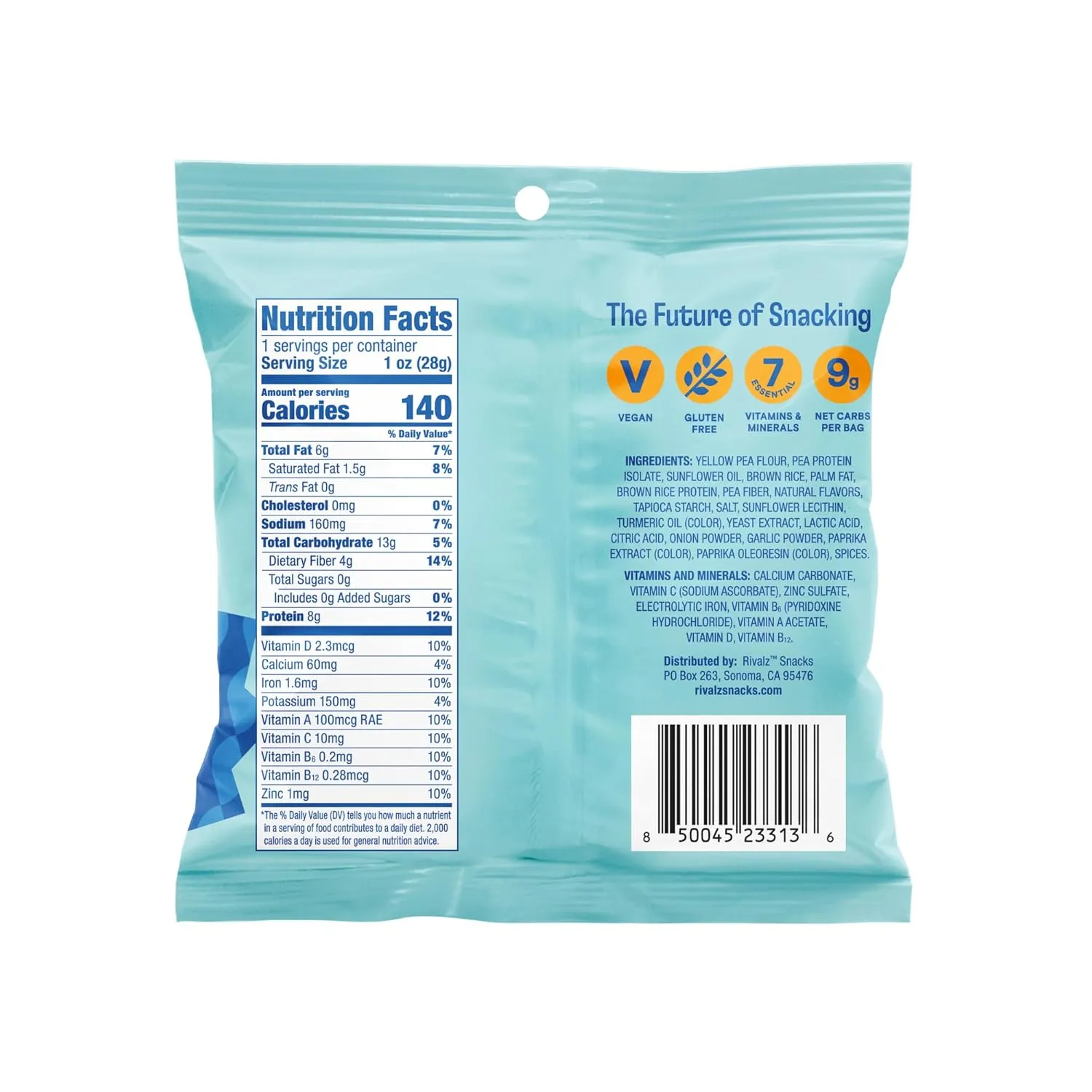 High Protein, High Fiber Stuffed Snacks - Gluten Free, Vegan, Non-GMO, Low Glycemic, Plant Based - Zero Added Sugar - Healthy Snacks for Adults and Kids - Rivalz Snacks - 15 Count - 1oz Bags (Variety Pack)