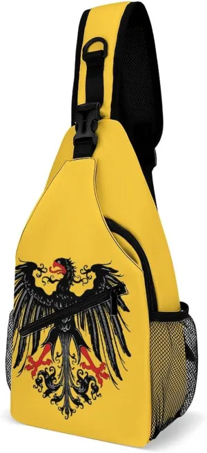 Historical Flag of Holy Roman Empire Fashion Sling Bag Shoulder Chest Crossbody Bags for Women Men Backpack Daypack Travel Hiking