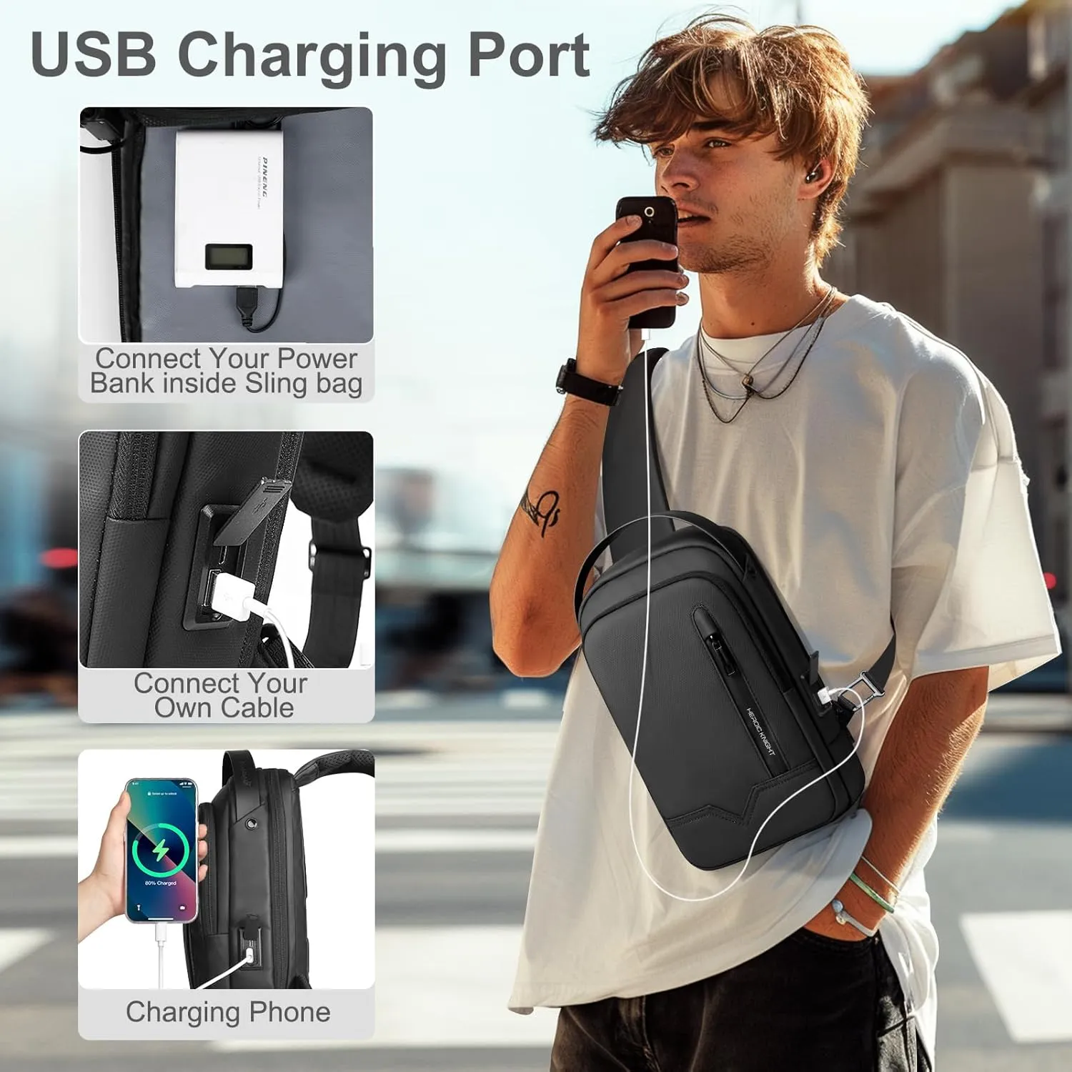 hk Sling Crossbody Shoulder Bag