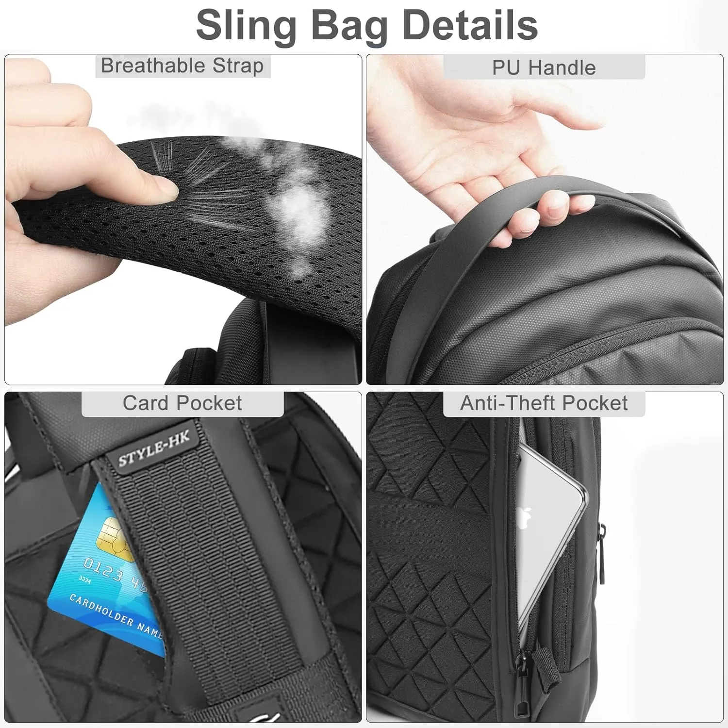 hk Sling Crossbody Shoulder Bag