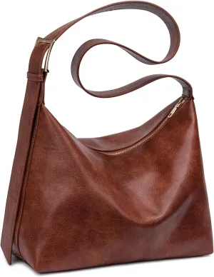 Hobo Bag for Women Vegan Leather Tote Bag for Women Slouchy Shoulder Handbag Purse Crossbody with Adjustable Strap